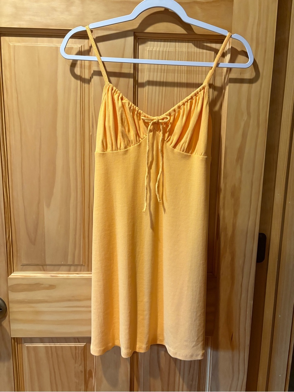 American Eagle Strappy Babydoll Mini Dress yellow size S NWT